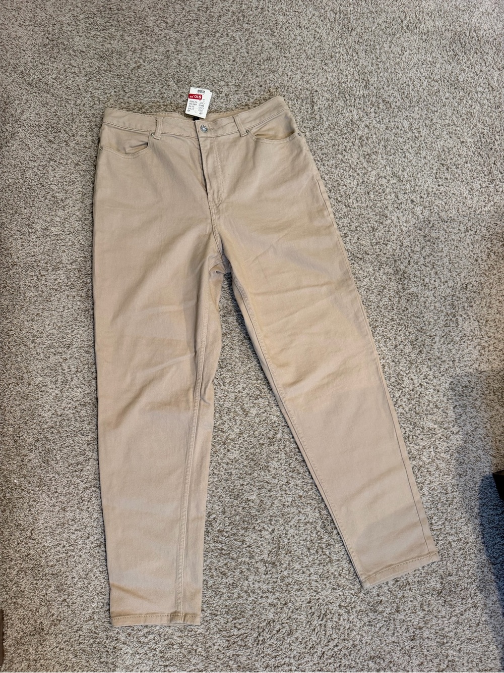 H&M Beige Straight Leg Jeans